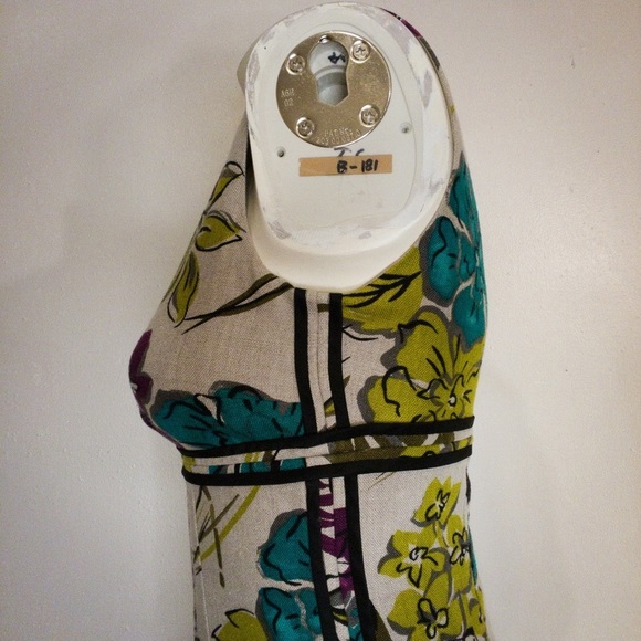 CARLISLE Sheath Floral Linen Size 2 Dress - Picture 9 of 12